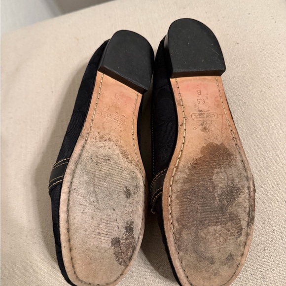 Coach Black Loafers with Silver Buckle - Picture 8 of 8